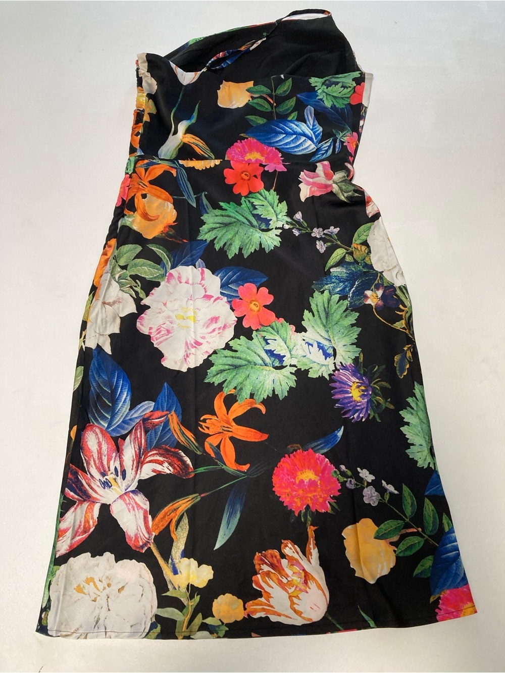 Guess Women's Floral Ruched One-Shoulder Cindy Dress Floral Garden Glow Size 8 - Picture 8 of 15